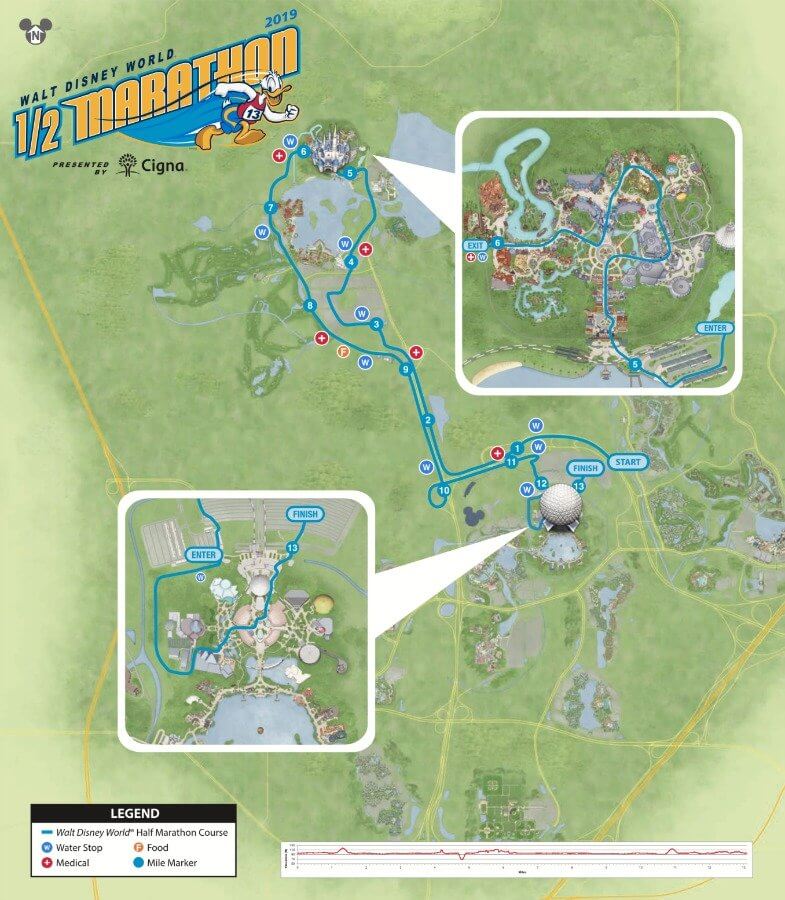 Bản đồ Disney Half Marathon 2023
